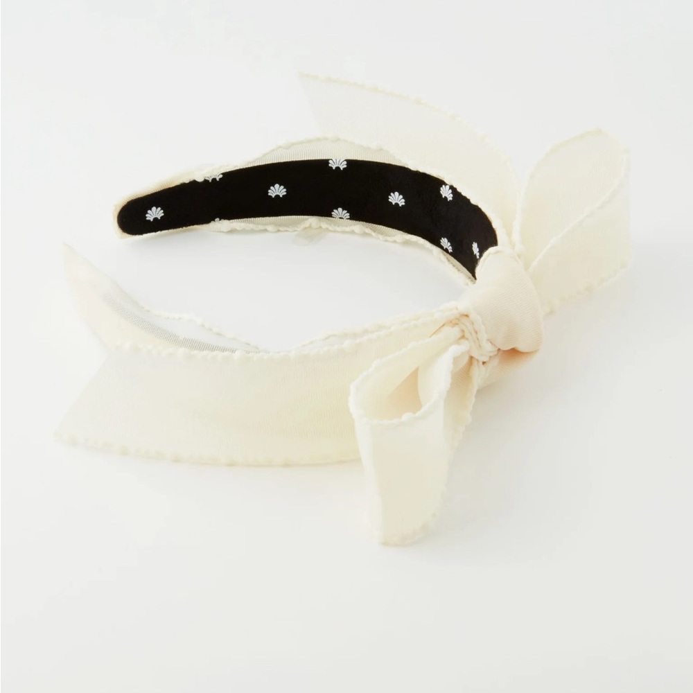 Lele Sadoughi Ivory Sheer Shirley Headband